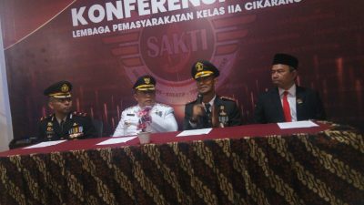 Konferensi  Pers Lembaga Pemasyarakatan Kelas llA Cikarang.