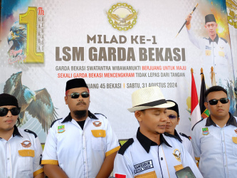 Lembaga Swadaya Masyarakat ( LSM ) Garda Bekasi, Gelar Milad Pertama Di Gedung Juang 45 Tambun Selatan