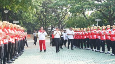 600 Pelajar Ikuti Latihan Gabungan Paskibra Sekolah se-Kabupaten Bekasi