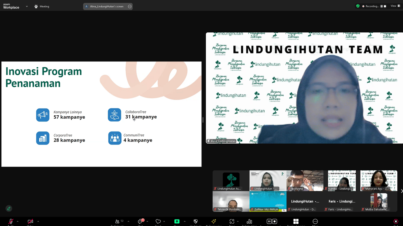 Penyampaian dari Alma Cantika Aristia Alma Cantika Aristia (Product Manager LindungiHutan).