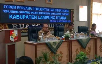 Pj. Bupati Lampung Utara Buka Forum  Bersama  Pemerintah  Dan  Dunia usaha  Bertema ” CSR Untuk Stunting: Wujud Kepedulian Masa Depan yang  Sehat”