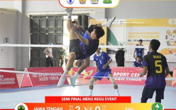 Semifinal Regu Event Putra-Putri Bertanding Sepak Takraw