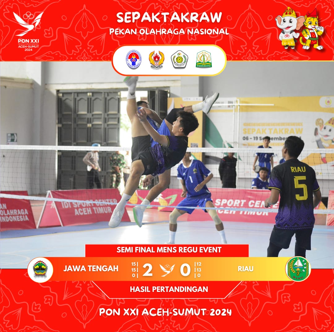 Semifinal Regu Event Putra-Putri Bertanding Sepak Takraw