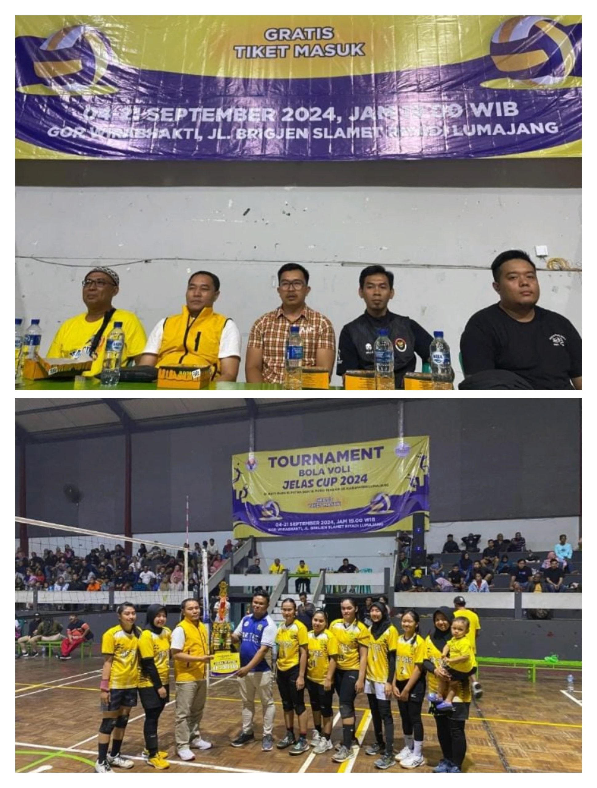 Tornament Bola Volly  "Jelas Cup 2024 di  Kabupaten Lumajang 