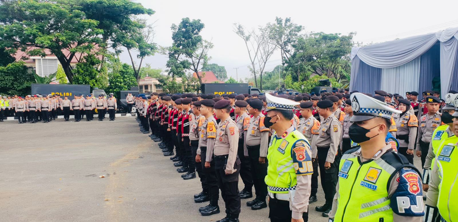 721 Personel Disiagakan Pengamanan Penetapan Pasangan Calon Gubernur dan Wagub Pilkada Sumsel