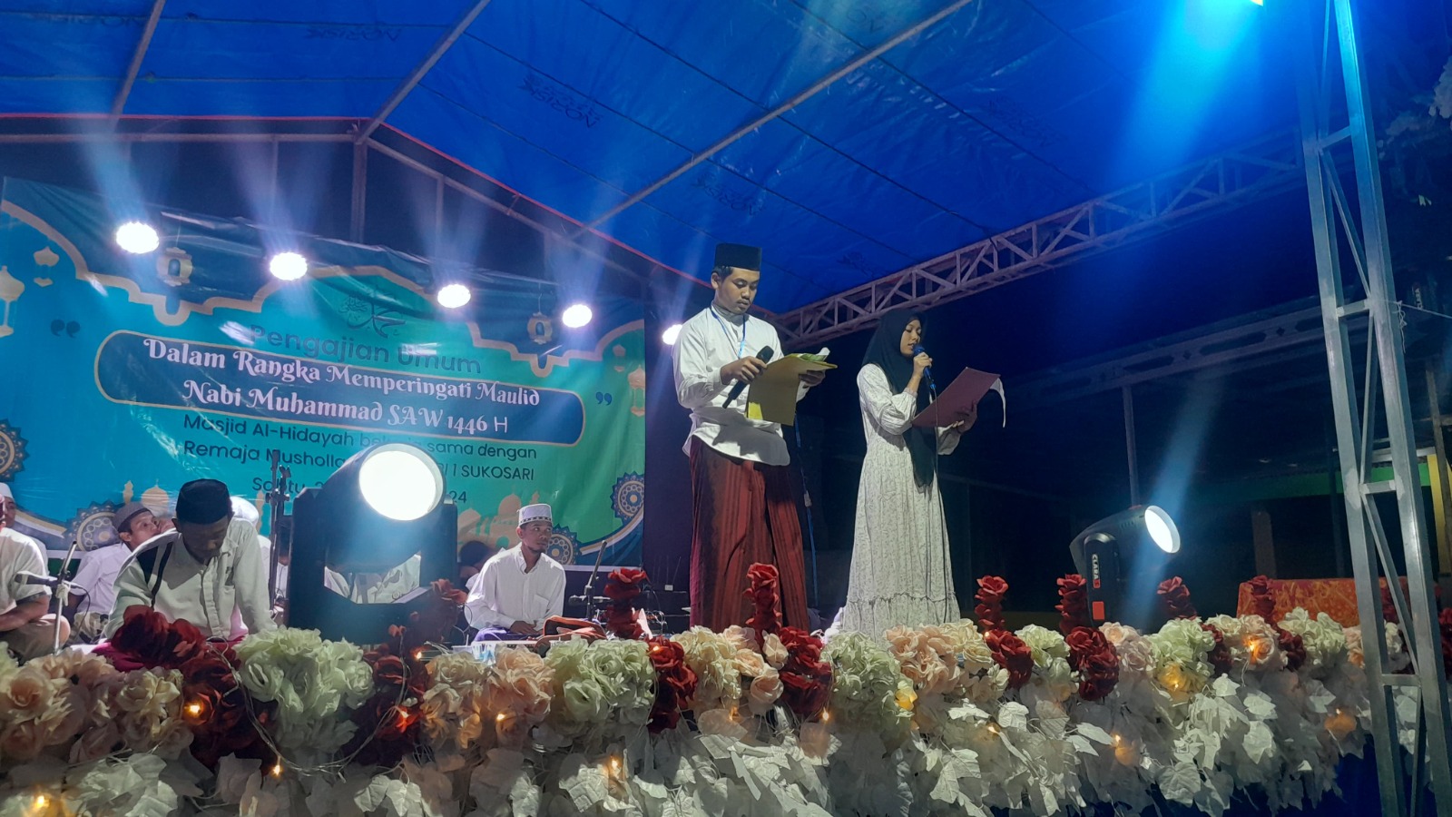 Gelar Peringatan Maulid Nabi Bersama Remus SMAN 1 Sukosari, dan Takmir Masjid Besar Al Hidayah Berlangsung Meriah