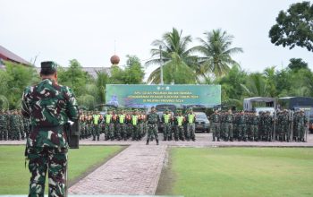 Danyonif 113/JS Hadiri Apel Gelar Pasukan Dalam Rangka Pengamanan Pilkada Serentak Tahun 2024 di Wilayah Provinsi Aceh