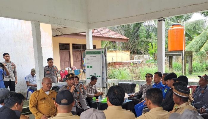 Polres PALI, Menggelar kegiatan Jumat Curhat di Desa Panta Dewa