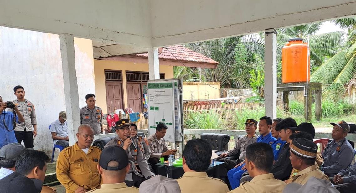 Polres PALI, Menggelar kegiatan Jumat Curhat di Desa Panta Dewa