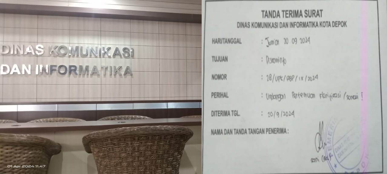 Mangkir Undangan Klarifikasi, Diskominfo Kota Depok Diduga Tidak Transparan Informasi Publik