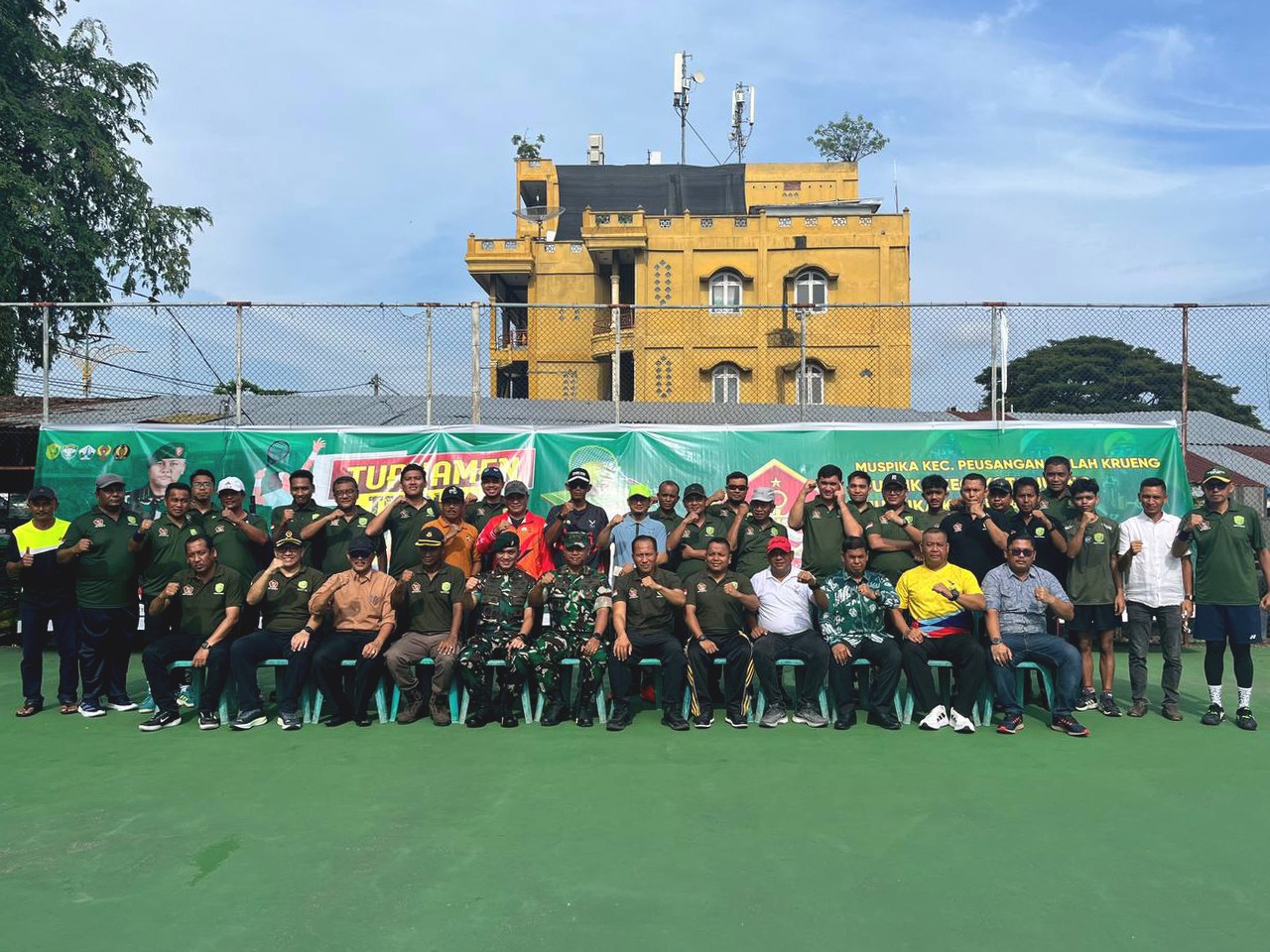 Danyonif 113/JS Hadiri Pembukaan Turnamen Tenis Piala Dandim Cup dalam Rangka HUT TNI ke-79