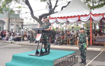 Danyonif 113/JS Bireuen Pimpin Upacara Penutupan Perlombaan PBB Piala Panglima TNI Tingkat SMP Dan SMA