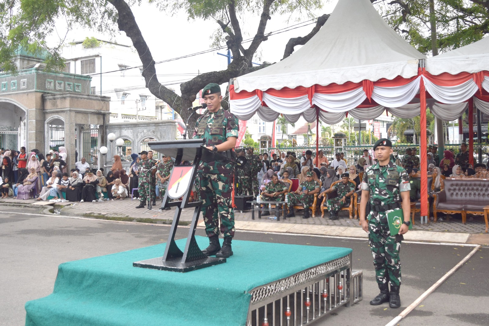 Danyonif 113/JS Bireuen Pimpin Upacara Penutupan Perlombaan PBB Piala Panglima TNI Tingkat SMP Dan SMA