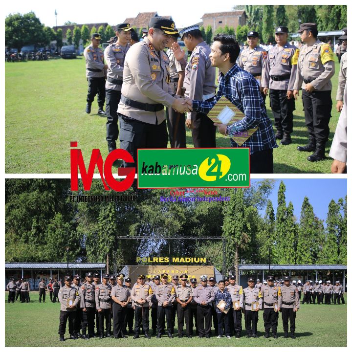 Kapolres Madiun Berikan Penghargaan kepada Anggota Polri dan Pemuda Madiun yang Berprestasi