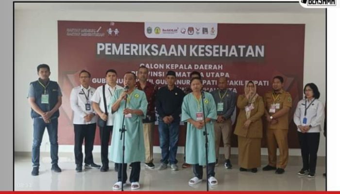 Pemeriksaan Kesehatan Pasangan Calon Bupati dan Wakil Bupati Karo Tinggal menunggu hasil