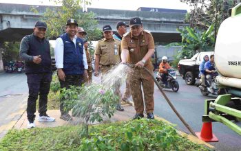 Percantik Jalan Kalimalang, Pemkab Bekasi Lakukan Program Penataan Taman Median