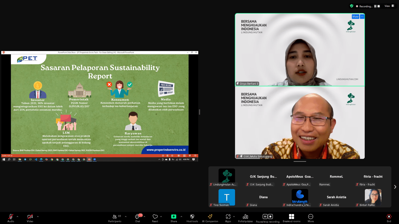 Webinar Green Skilling LindungiHutan (29/8).