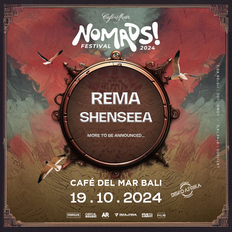 NOMADS! Festival 2024: REMA and Shenseea to Headline Bali's Premier Music Event