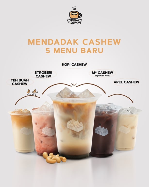 Arummi Foods dan Kopi Nako Hadirkan 5 Kreasi Menu Baru yang Dikemas dalam Series Mendadak Cashew