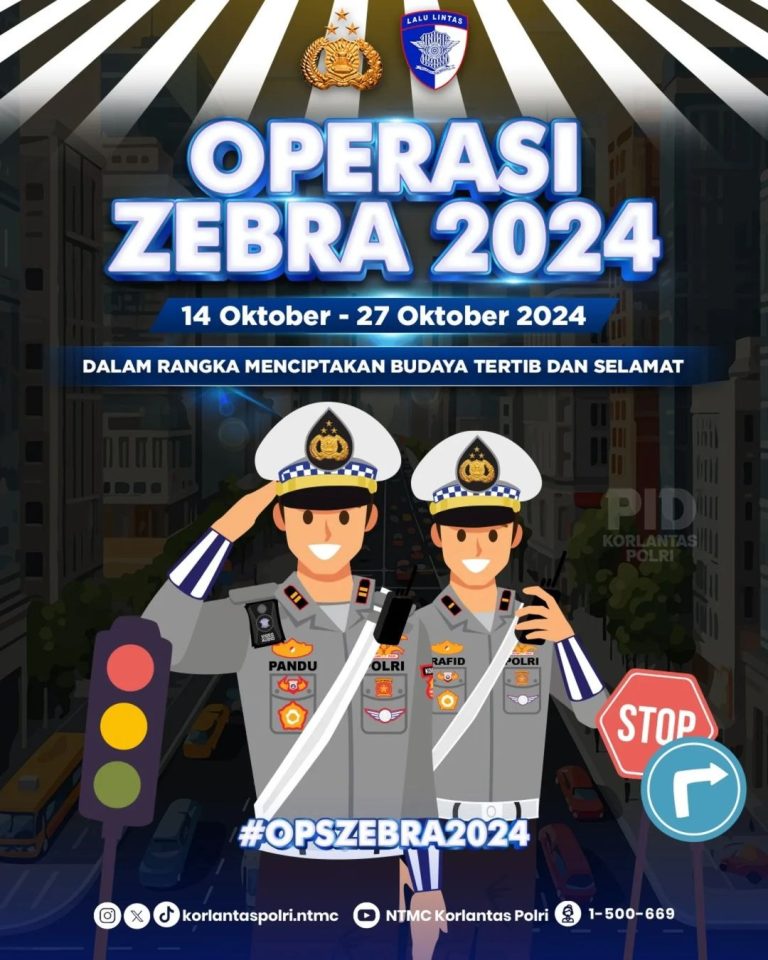 Operasi Zebra Mulai Digelar Hari Ini, Petugas Akan Kedepankan Pendekatan Humanis