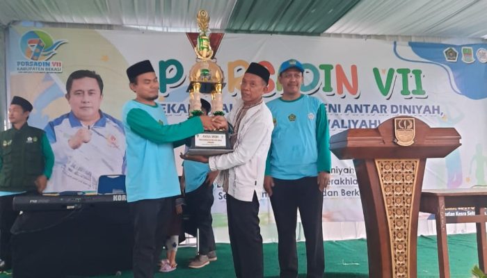 Kontingen Pelajar MDTA Asal Bojongmangu Raih Juara Umum di Porsadin Ke-7 tingkat Kabupaten Bekasi