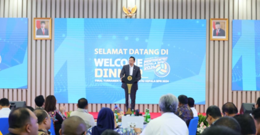 Lolos ke Final, Menteri AHY Sambut Kehadira 8 Kontingen Turnamen Voli Menteri ATR/Kepala BPN Cup 2024 dalam Welcome Dinner