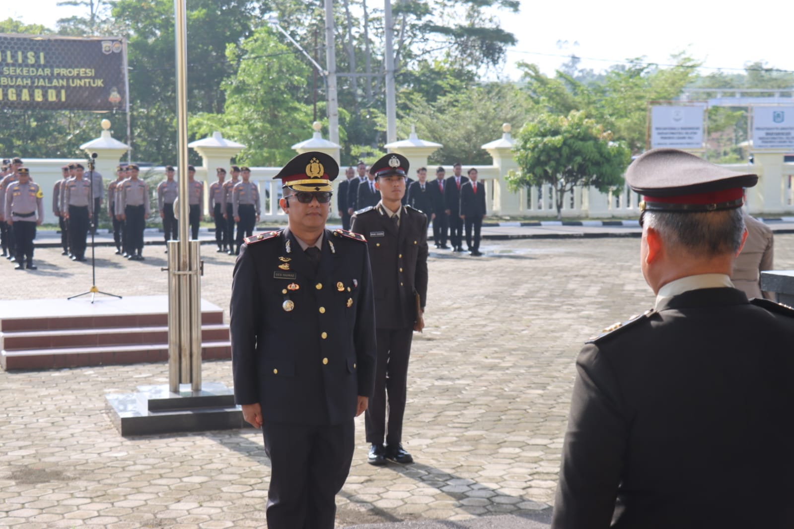 Polres PALI Menggelar Upacara khidmat Pada Selasa, 1 Oktober 2024, di Lapangan Mapolres