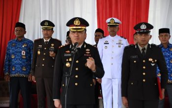 Kapolres Aceh Timur AKBP Nova Suryandaru, S.I.K. Bertindak Pimpin Upacara Peringatan Hari Kesaktian Pancasila Tahun 2024