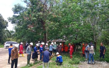 Polres PALI Turut Hadir Dalam Peninjauan Lapangan Terkait kegiatan Survei Seismik 3D Idaman di Desa Suka Manis