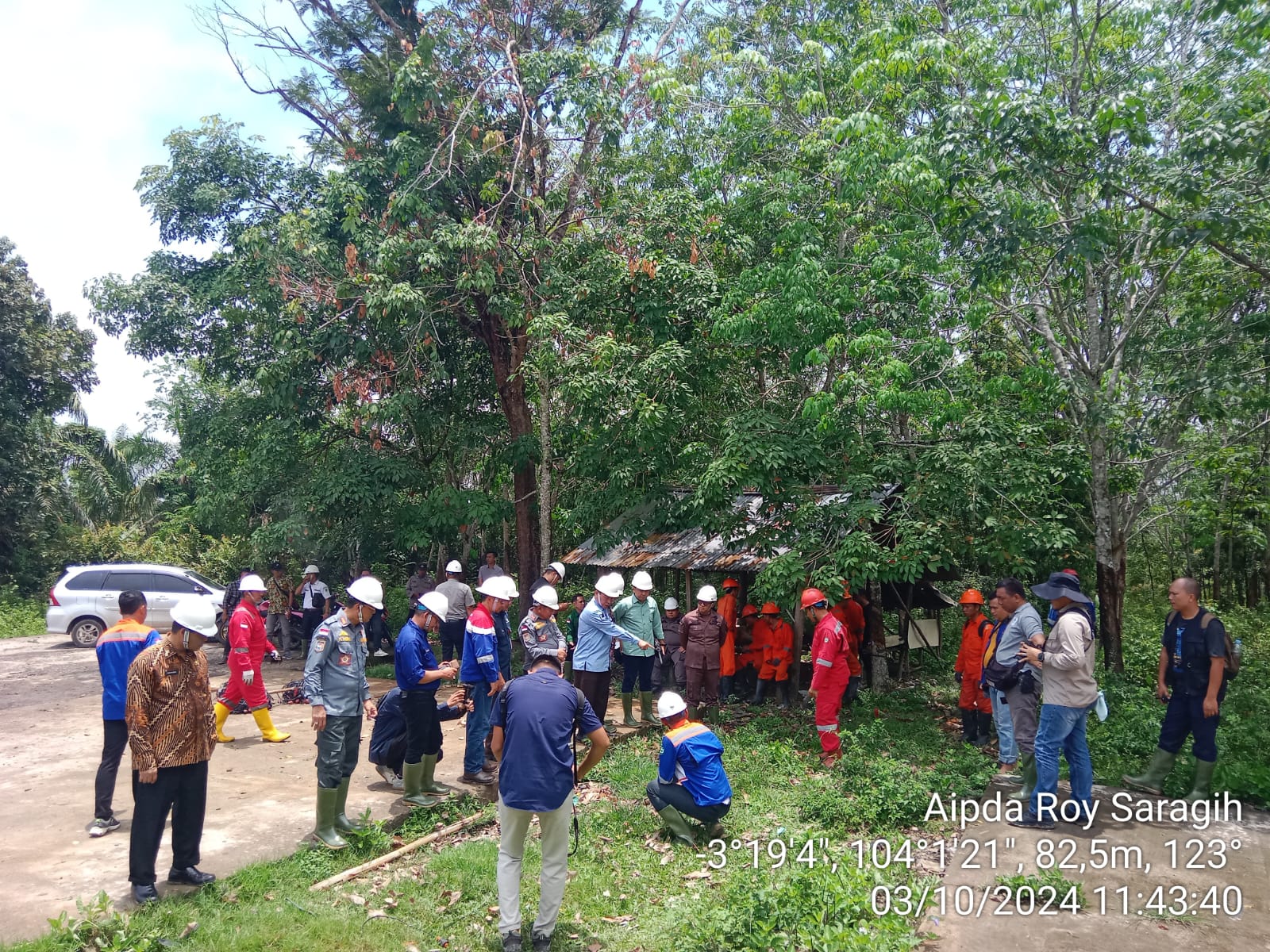 Polres PALI Turut Hadir Dalam Peninjauan Lapangan Terkait kegiatan Survei Seismik 3D Idaman di Desa Suka Manis