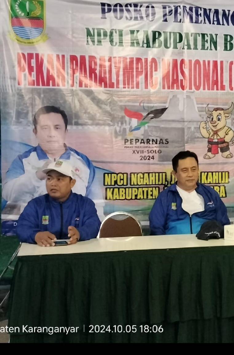 NPCI Kabupaten Bekasi Targetkan 40 Medali Emas di Peparnas XVII Solo