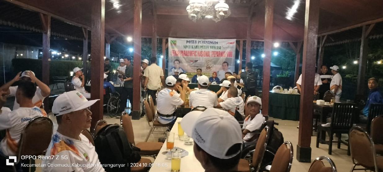 NPCI Kabupaten Bekasi Targetkan 40 Medali Emas di Peparnas XVII Solo