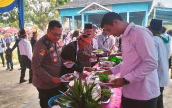 Polsek Tanah Abang Hadiri Acara Sedekah Adat di Desa Sedupi PALI