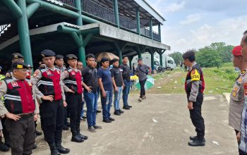 Polsek Talang Ubi Bersama Aparat Gabungan TNI dan Dishub Turun Tangan Dalam Pengamanan Kampanye Akbar Pasangan Calon Bupati dan Wakil Bupati Kabupaten PALI Nomor Urut 3