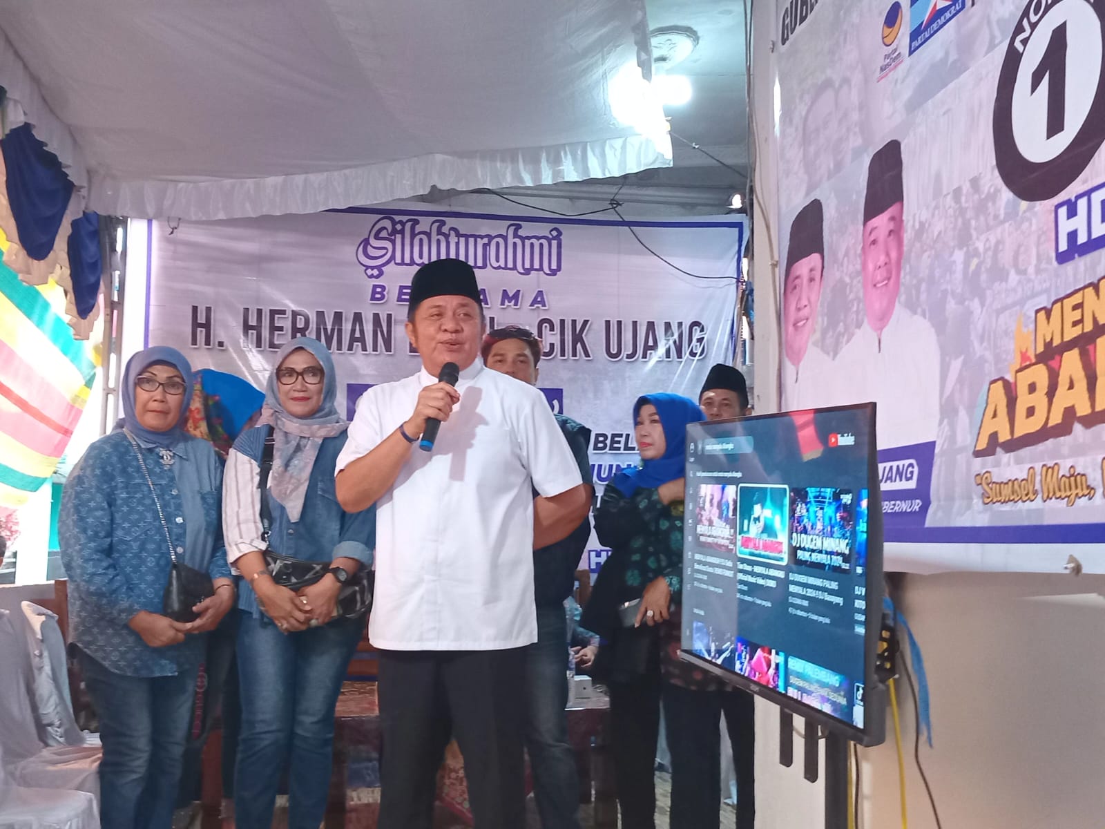 Peringatan HUT Ke-7 Lembaga PSR Dihadiri Calon Gubernur Sumsel H. Herman Deru Bersama Putrinya Ratu Tenny Leriva