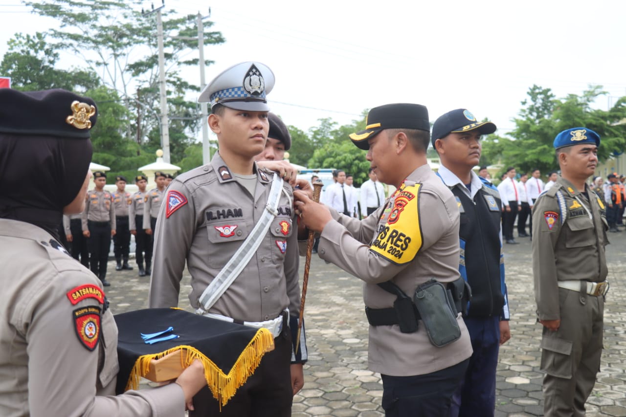 Polres PALI Menggelar Apel Pasukan Dalam Rangka dimulainya Operasi Zebra Musi 2024