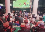 Suporter Nobar di Halaman Kantor Pemdes Sindangmulya Tidak Semangat, Timnas Indonesia Kalah Lawan China