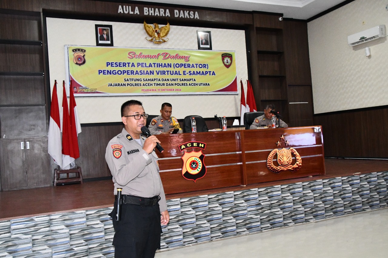 Ini Yang Disampaikan Kasat Samapta Polres Aceh Timur, Aplikasi E-Samapta Langkah Maju Menuju Era Digitalisasi Pelayanan Publik