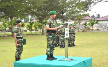 Kodam Iskandar Muda Melaksanakan Apel Gelar Pasukan Reaksi Cepat Penanggulangan Bencana Di Batalyon Infanteri 113/JS Bireuen