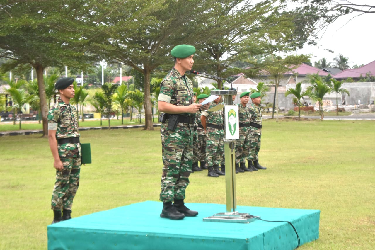 Kodam Iskandar Muda Melaksanakan Apel Gelar Pasukan Reaksi Cepat Penanggulangan Bencana Di Batalyon Infanteri 113/JS Bireuen