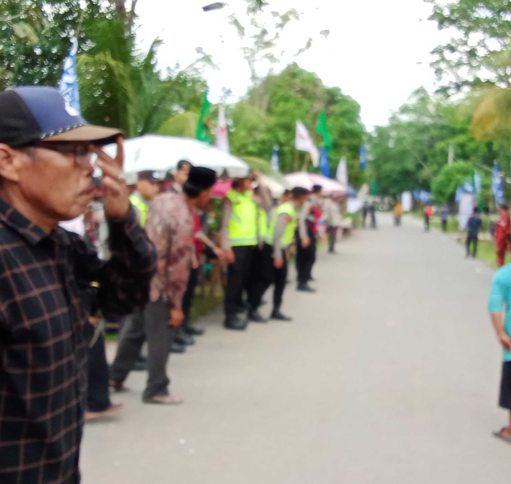 Polsek Penukal Abab Kawal ketat kampanye Akbar Paslon Bupati Kabupaten PALI Nomor Urut 03, Junaidi Eduar