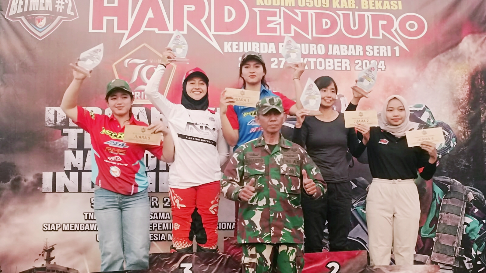 Cindy Agustin, Perempuan Muda Asal Bandung ini Juara Satu Kelas Sporty Woman di Betmen Hard Enduro 2