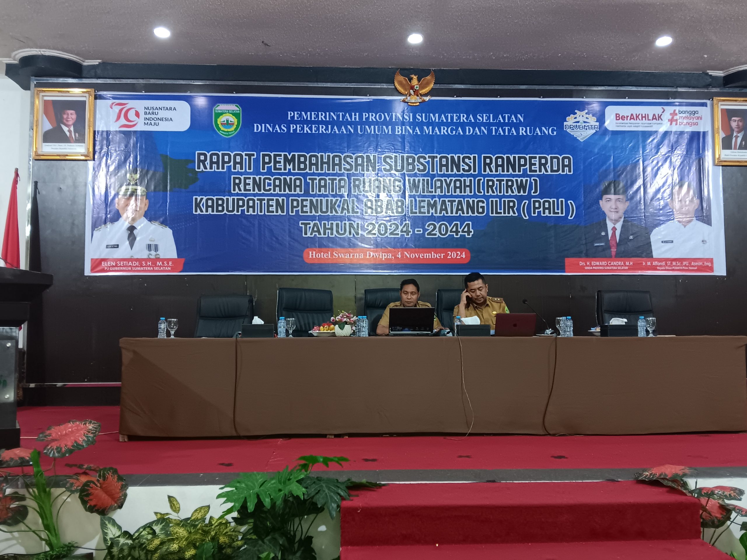 Dinas PUBMTR Provinsi Sumsel Menggelar Rapat Bahas Substansi Ranperda RTRW Kabupaten Pali