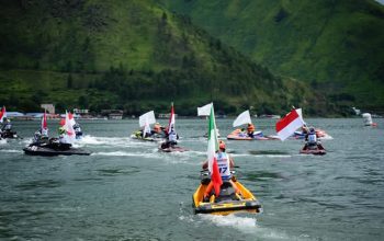 Hari Pertama Aquabike Jetski World Championship 2024 di Danau Toba Berjalan Sukses