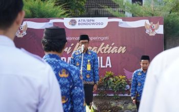 Kantor Pertanahan Kabupaten Bondowoso menggelar upacara peringatan Hari Kesaktian Pancasila 1 oktober 2024