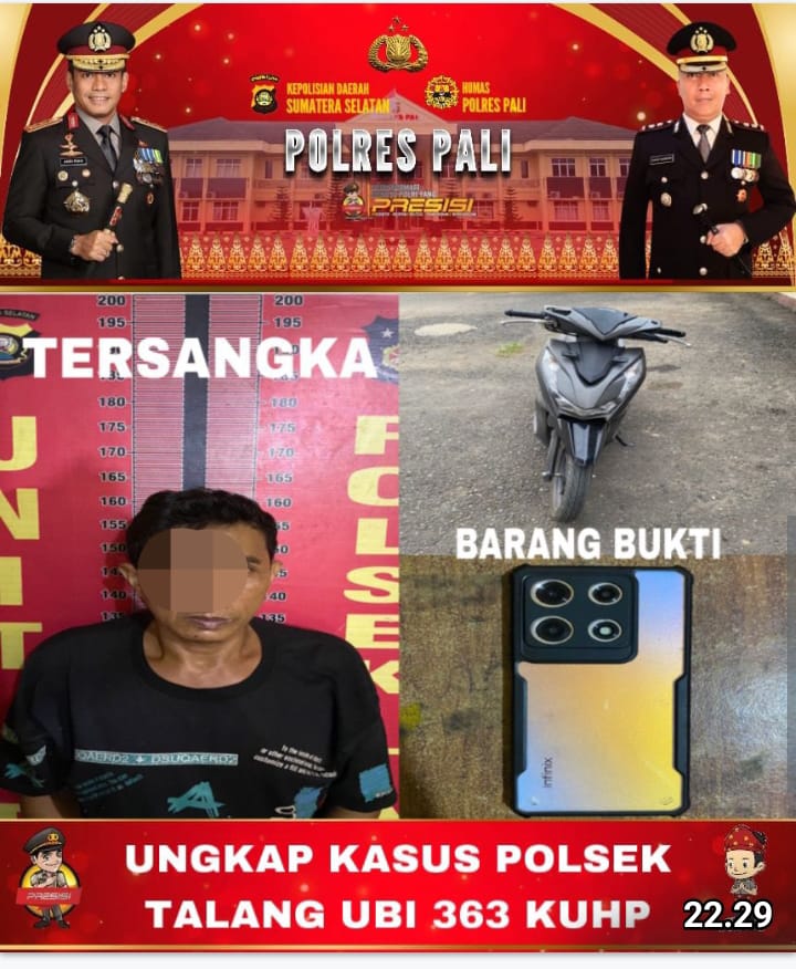 Unit Reserse Kriminal Polsek Talang Ubi,Berhasil Mengungkap kasus Pencurian Yang Terjadi di Kecamatan Talang Ubi