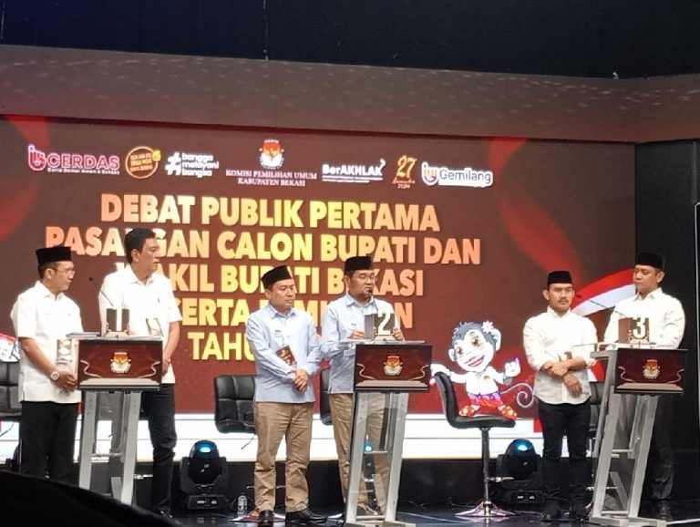 Debat Perdana Pilkada Kabupaten Bekasi 2024, Tiga Paslon Sampaikan Visi Misi dan Program Andalan