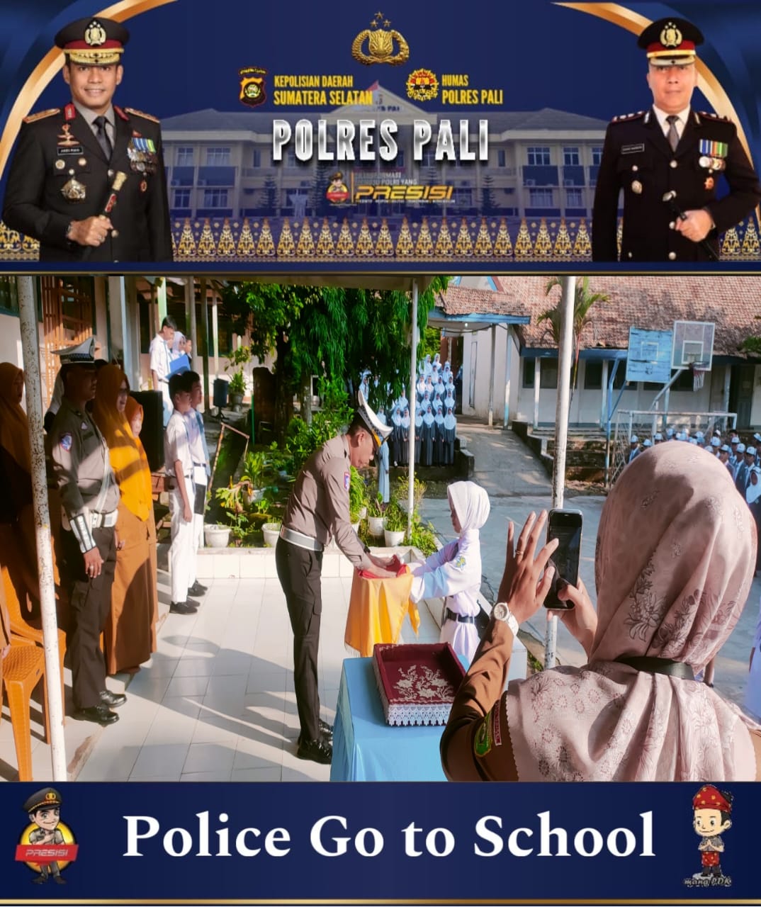 Satuan Lalu Lintas Polres PALI Laksanakan kegiatan Penyuluhan di SMAN 1 Talang Ubi