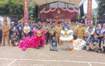 Panitia Pemilihan Kecamatan (PPK) Cibarusah menggelar Kirab Pilkada tahun 2024