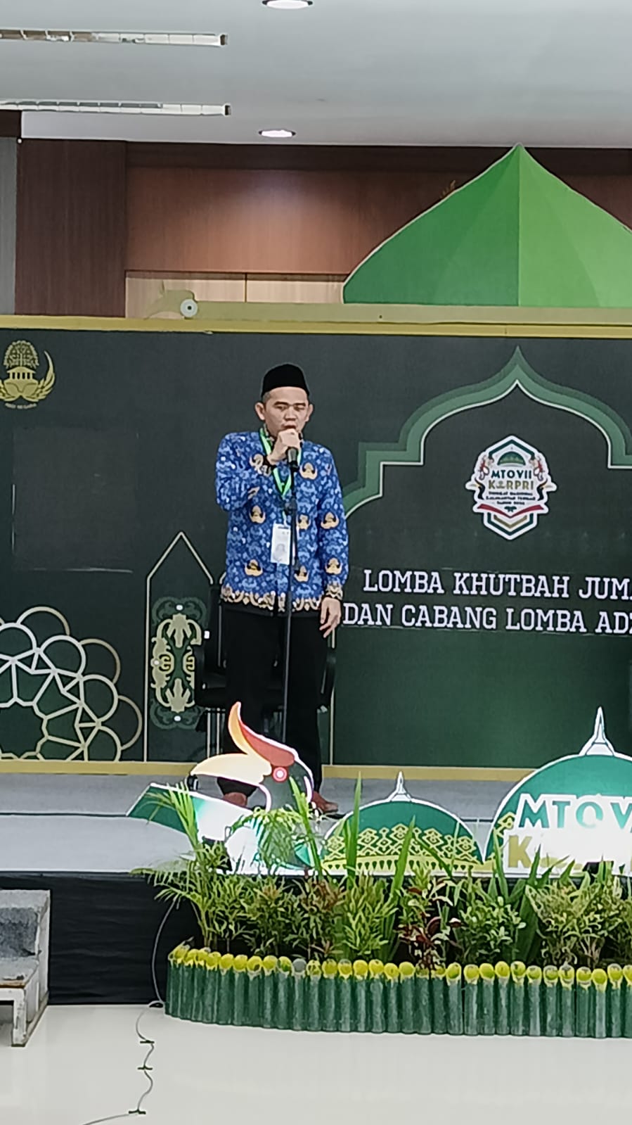 Disela Kesibukannya, Kafilah Kemensos Raih Juara Harapan Dua Cabang Lomba Azan di Ajang MTQ VII KORPRI Tingkat Nasional 2024